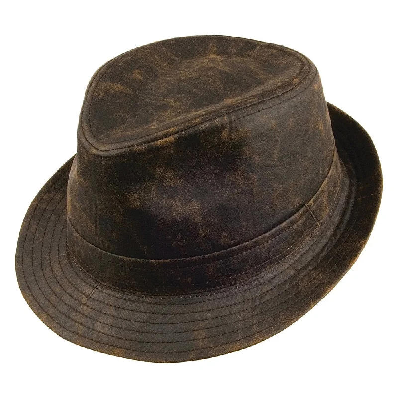 Weathered Cotton Trilby - Brown