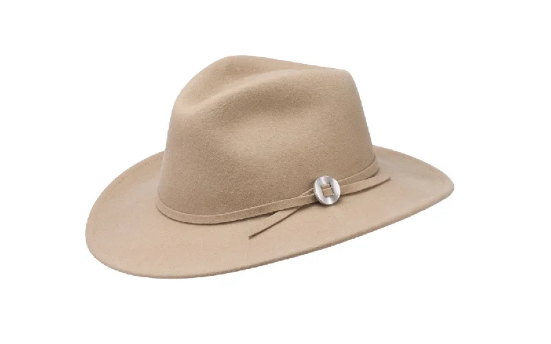 WILLA WIDE BRIM WOOL HAT - FAWN