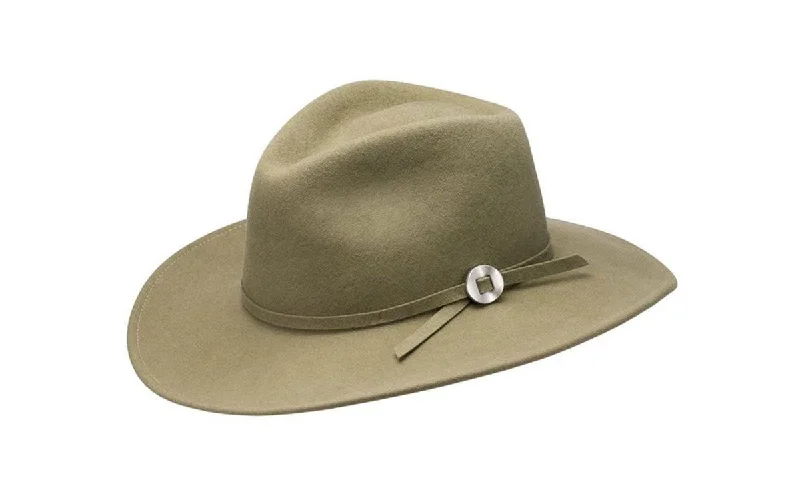 WILLA WIDE BRIM WOOL HAT - PALE OLIVE