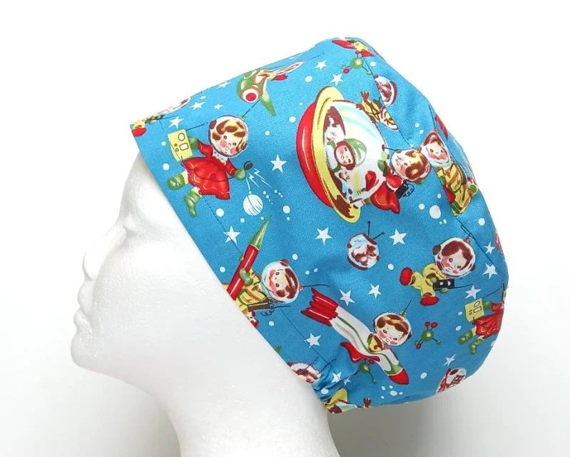 NEW Retro Rocket Rascals Women's Basic Scrub Cap