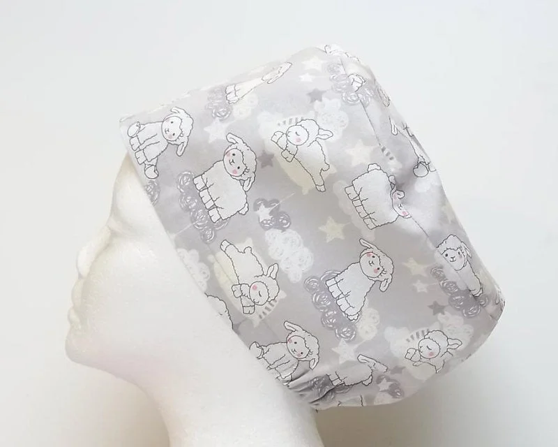 *Anaesthetist Sleepy Eyes Little Lamb Women's Basic Scrub Cap