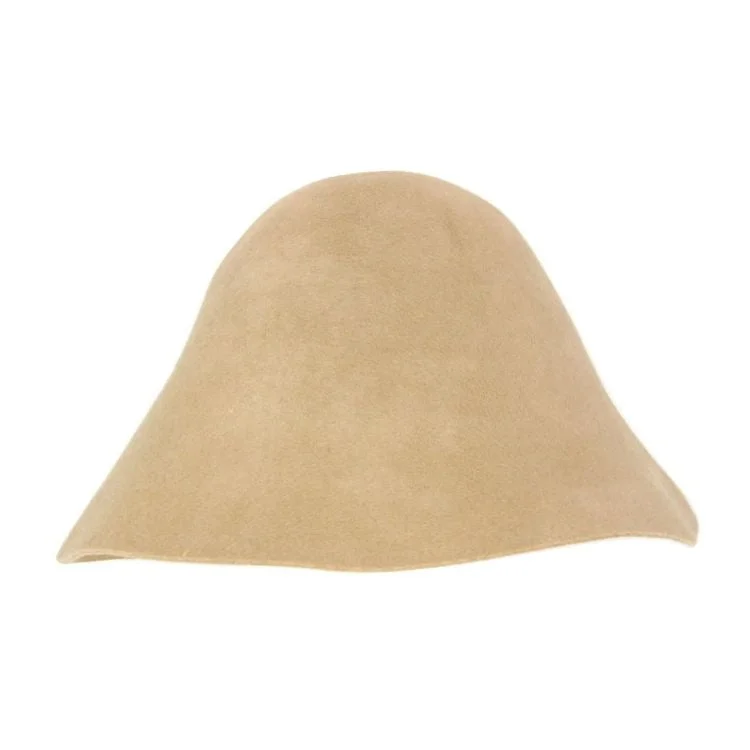 Wool Felt Hillbilly Hood Hat - Light Brown