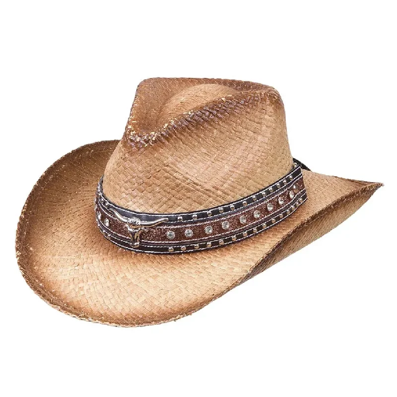 Deadwood Trading Country Luster - Shapeable Raffia Straw Cowgirl Hat